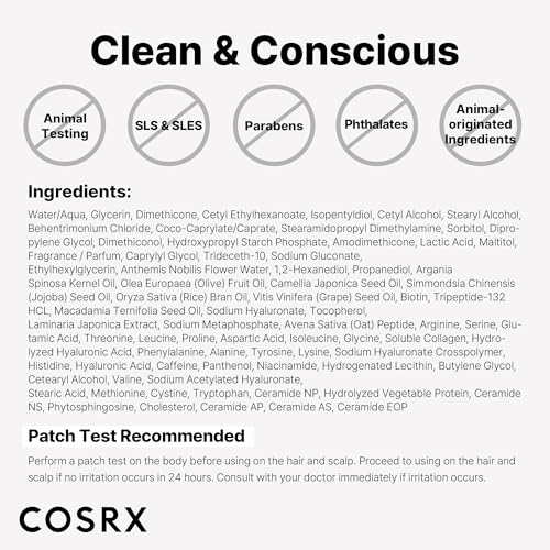 COSRX PEPTIDE-132 Hair Bonding Treatment bathroom setup implies a daily care ritual.