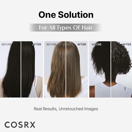 COSRX PEPTIDE-132 Hair Bonding Treatment bright-shine hair closeup demonstrates radiant sheen.