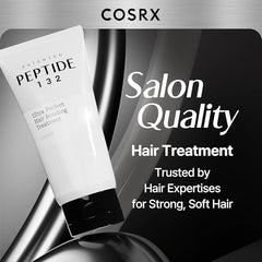 COSRX PEPTIDE-132 Hair Bonding Treatment jar closeup reveals luxurious conditioning texture.