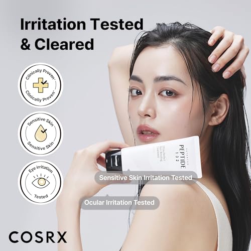 COSRX PEPTIDE-132 Hair Bonding Treatment label emphasizes SLS/SLES and parabens-free formula.