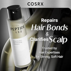 COSRX PEPTIDE-132 shampoo pump closeup highlighting texture and gentle cleansing