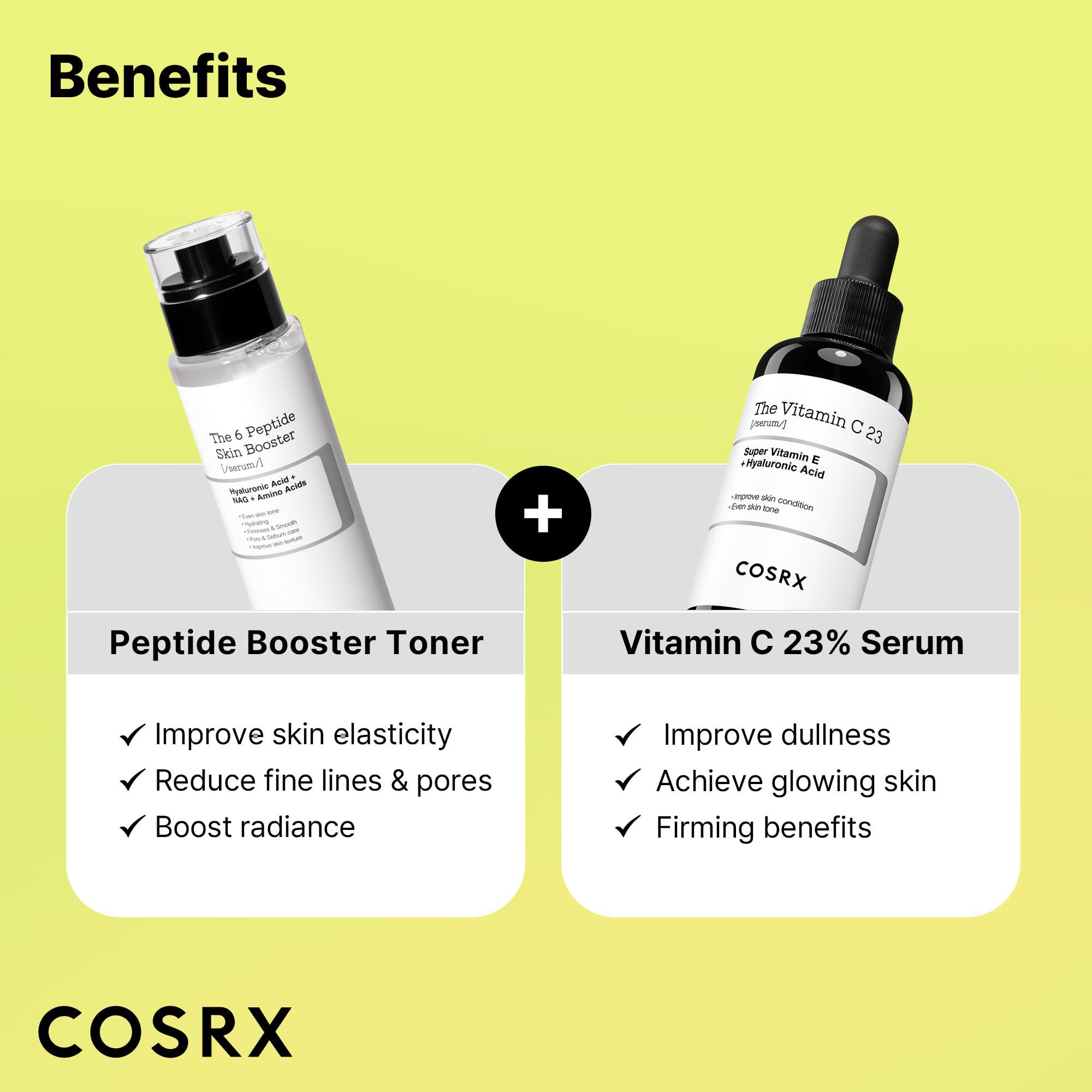 COSRX Peptide Toner application close-up showing refined pores and radiance