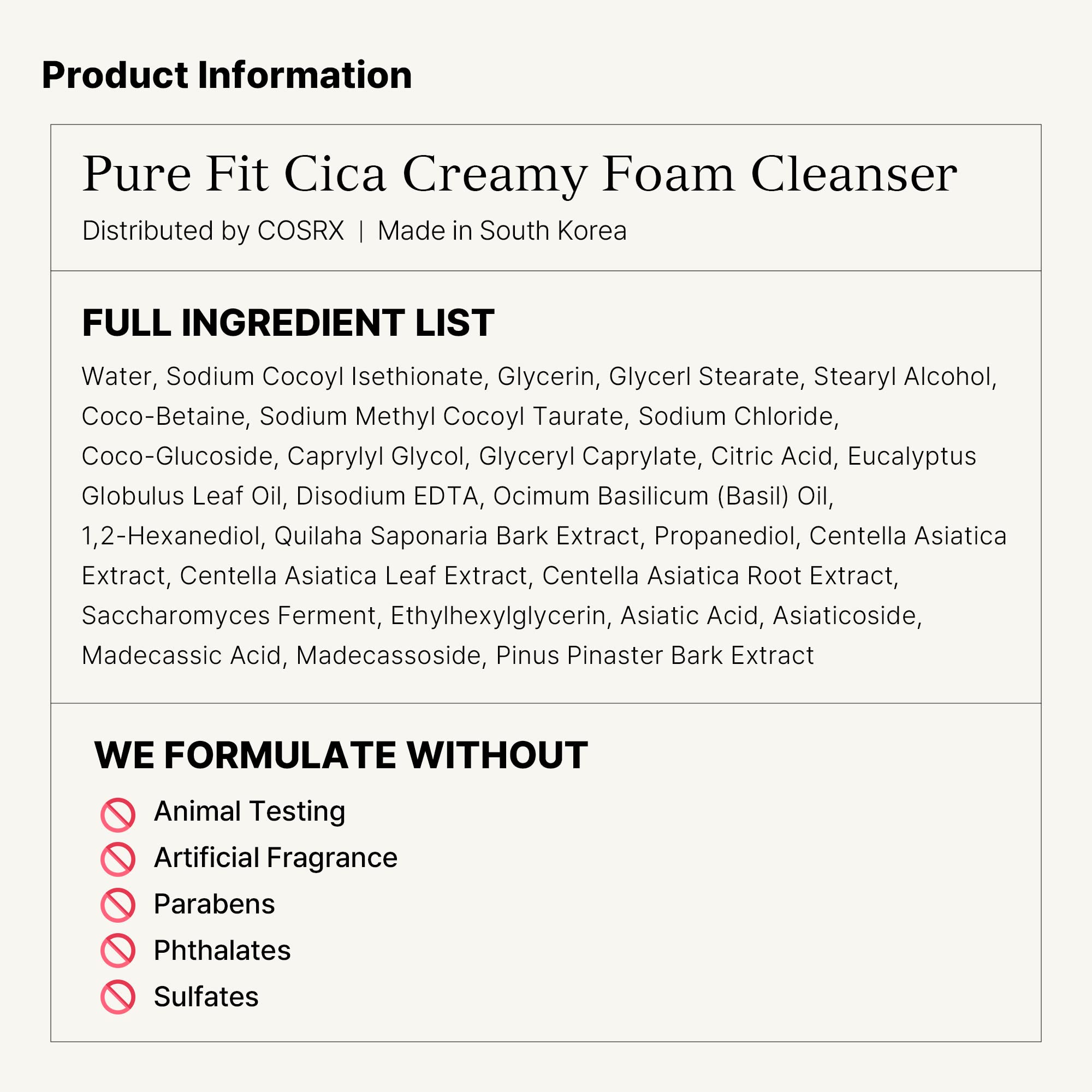 COSRX Pure Fit Cica Creamy Foam Cleanser application in massage motion during routine
