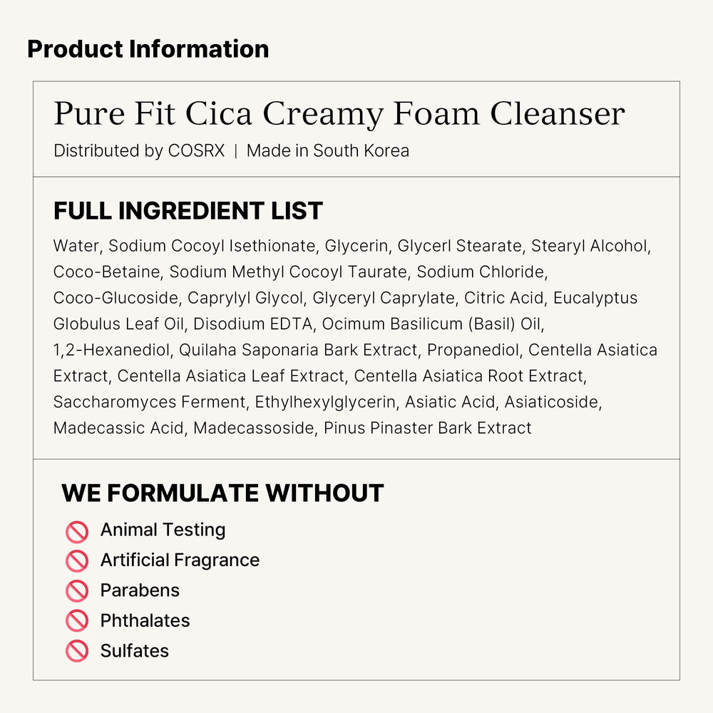 COSRX Pure Fit Cica Creamy Foam Cleanser application in massage motion during routine