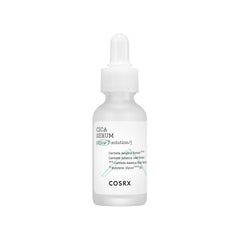 COSRX Pure Fit Cica Serum bottle close-up highlighting soothing skin support
