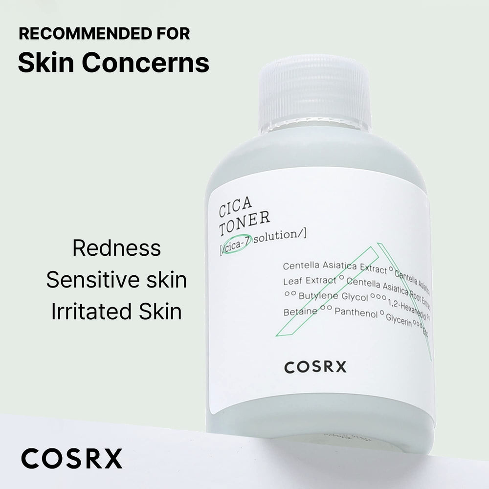COSRX Pure Fit CICA Toner on skin shows refreshing, non-irritating feel.