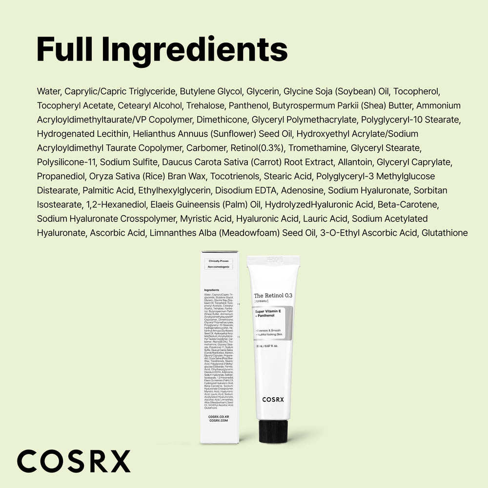 Gift-ready COSRX Retinol 0.3% Cream packaging appealing to skincare lovers