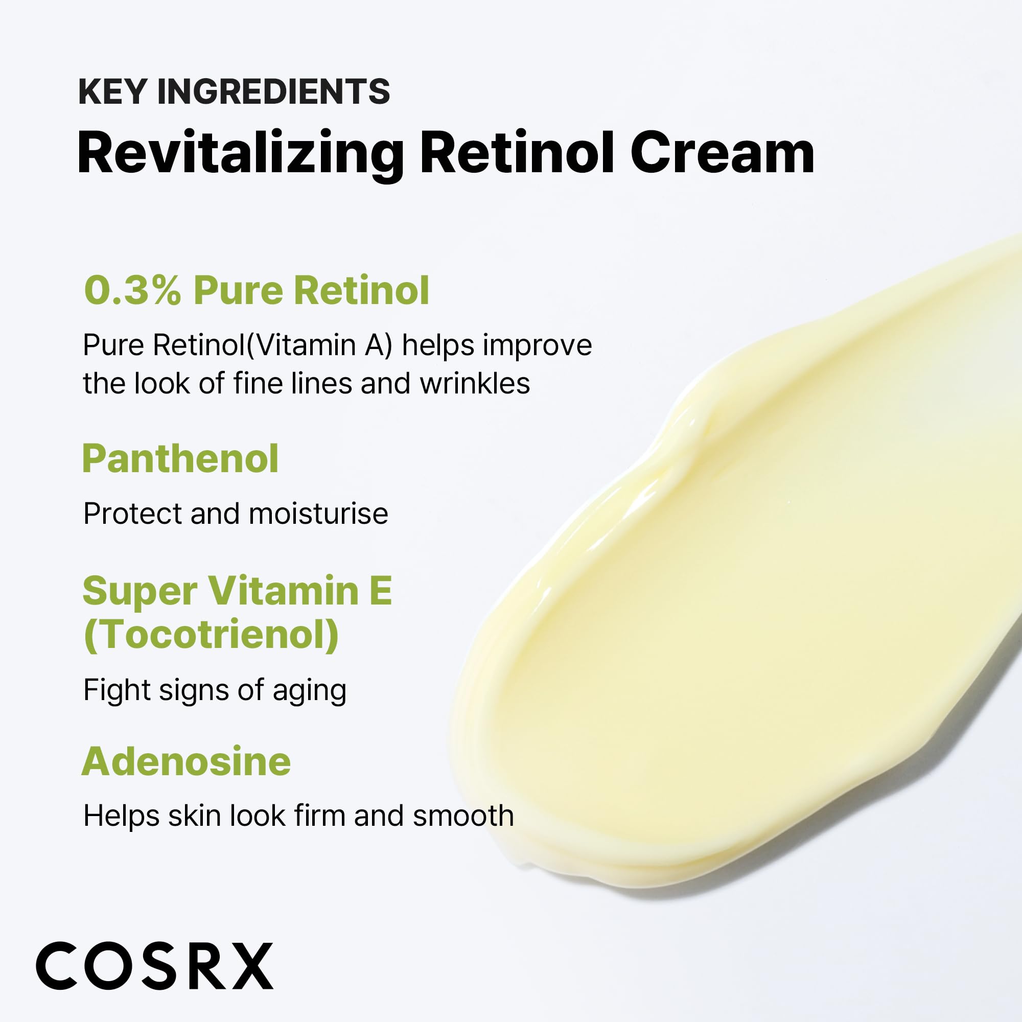 Usage guidance for COSRX Retinol 0.3% Cream during daytime with SPF suggestion