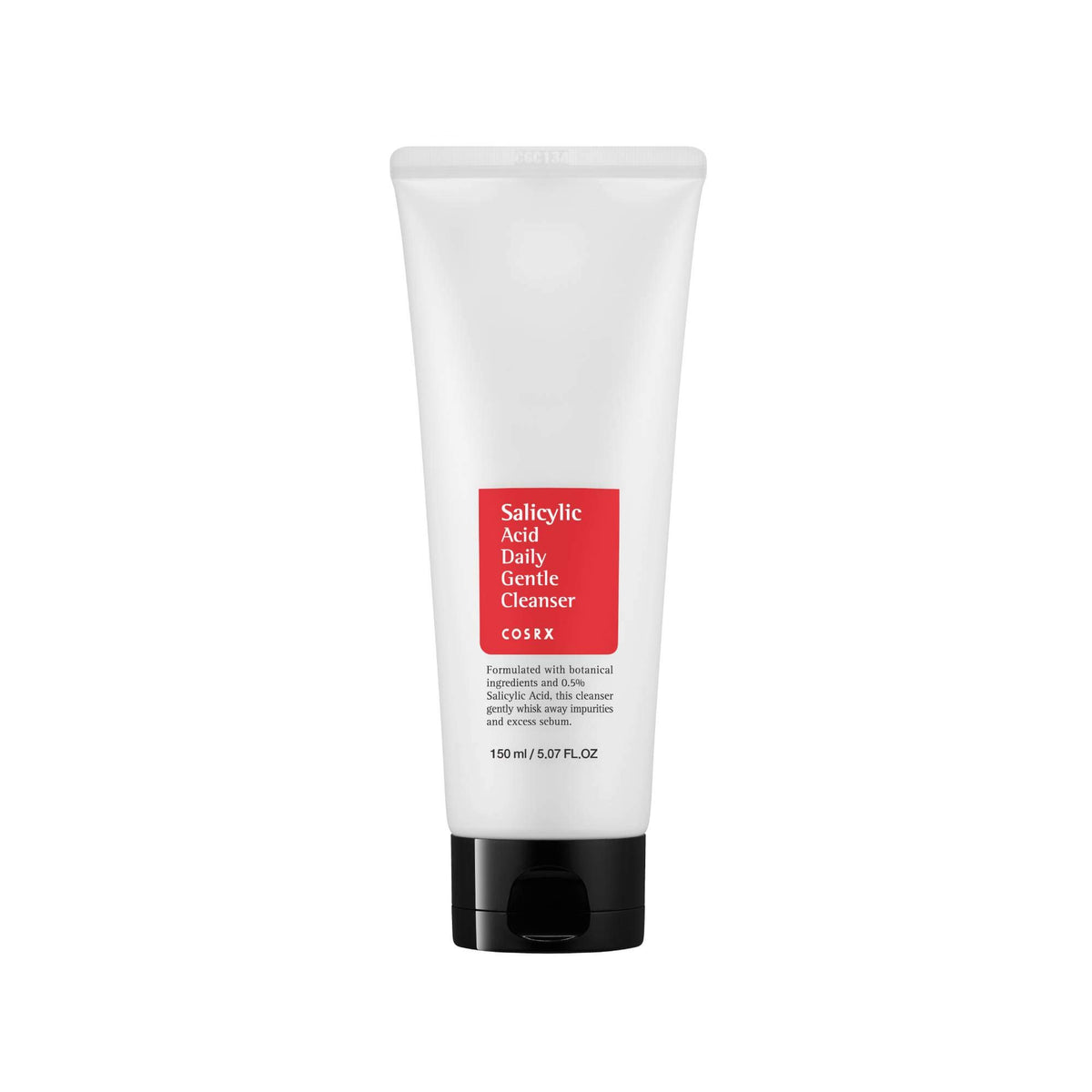 COSRX cleanser foam close-up showing creamy lather for clear skin.