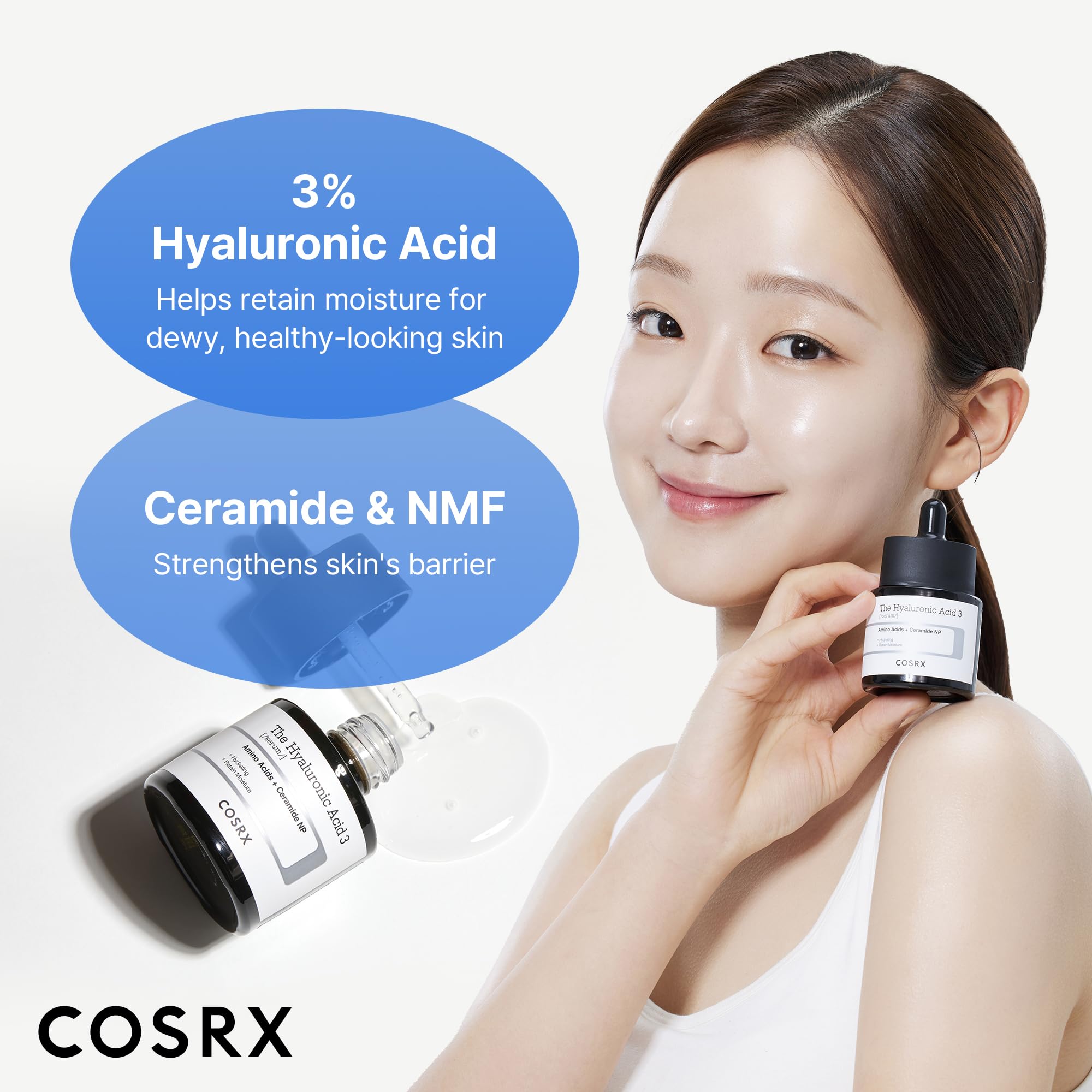 COSRX serum application on face shows quick absorption and non-greasy feel