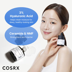 COSRX serum application on face shows quick absorption and non-greasy feel