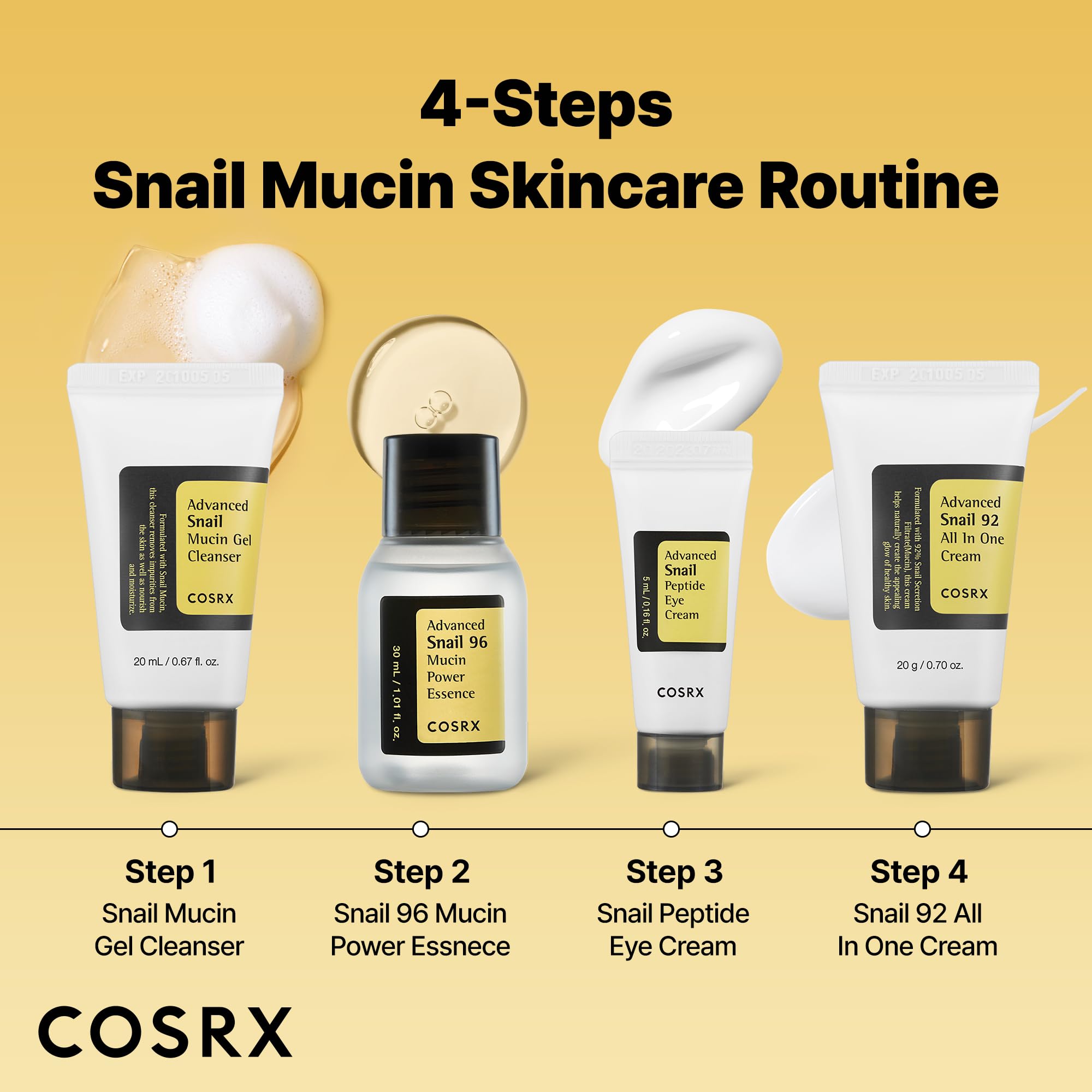 COSRX snail mucin 96 essence dispensing pump for fast hydration