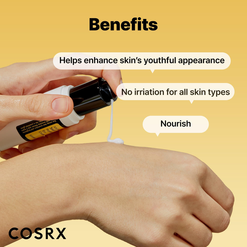COSRX Snail Mucin Peptide Under Eye Cream daily routine image shows step after cleansing and moisturizing.