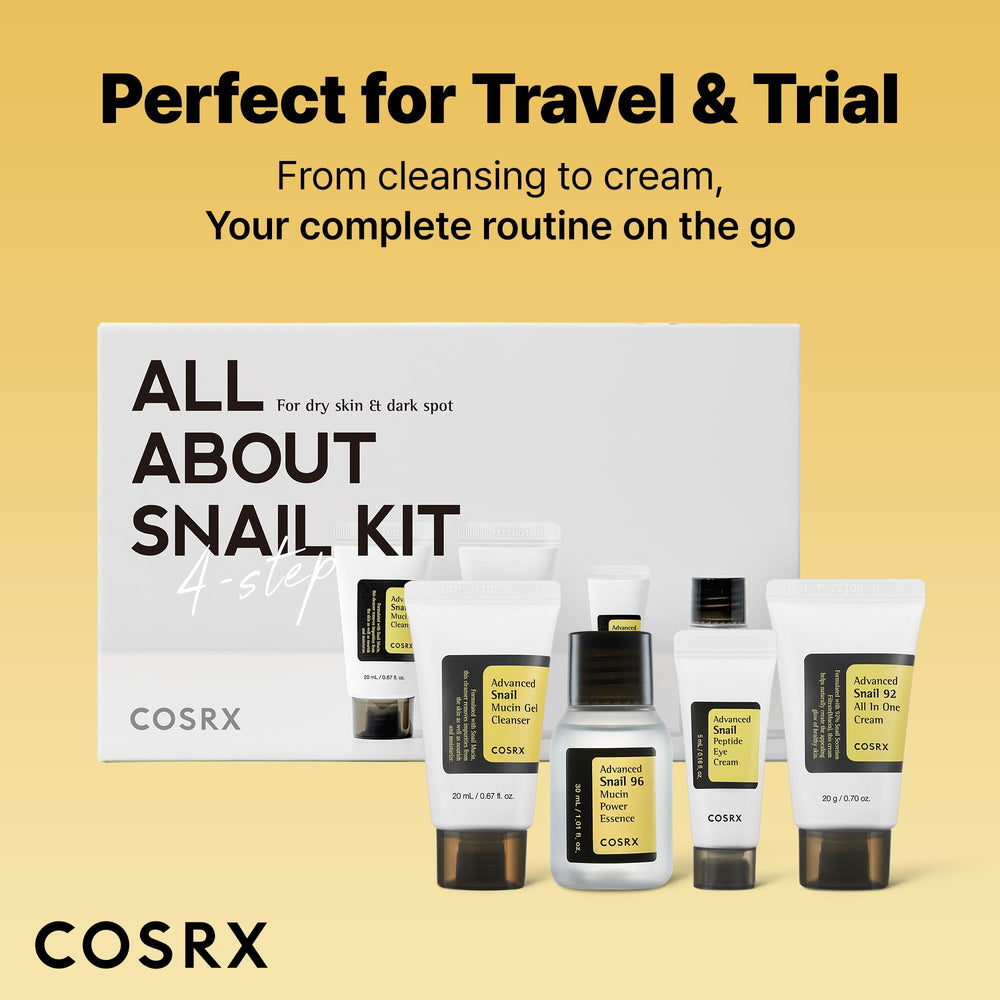COSRX travel-size set packaging in compact carton for on-the-go skincare