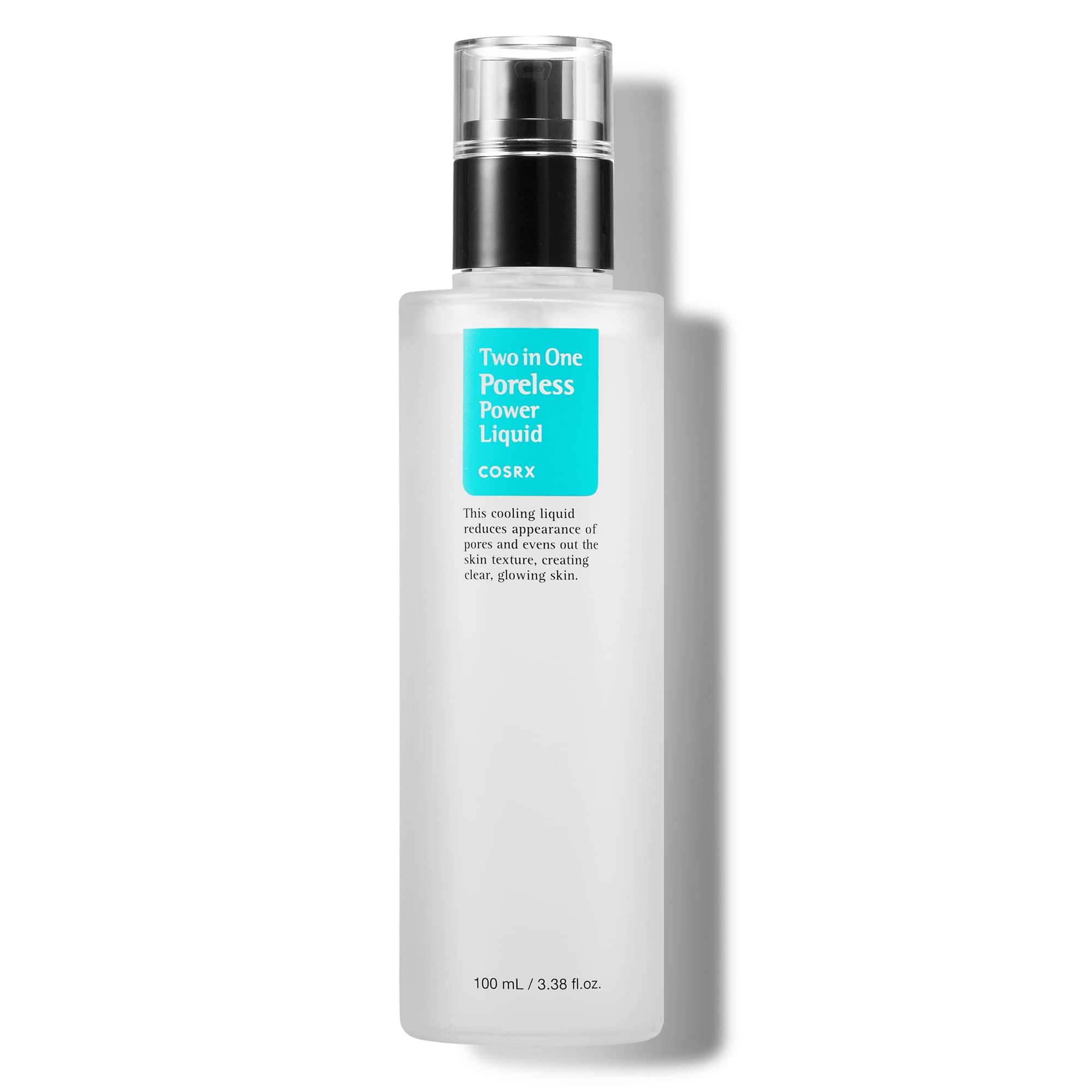 COSRX Two in One Poreless Power Liquid bottle front showing pore-refining skincare in a lightweight serum