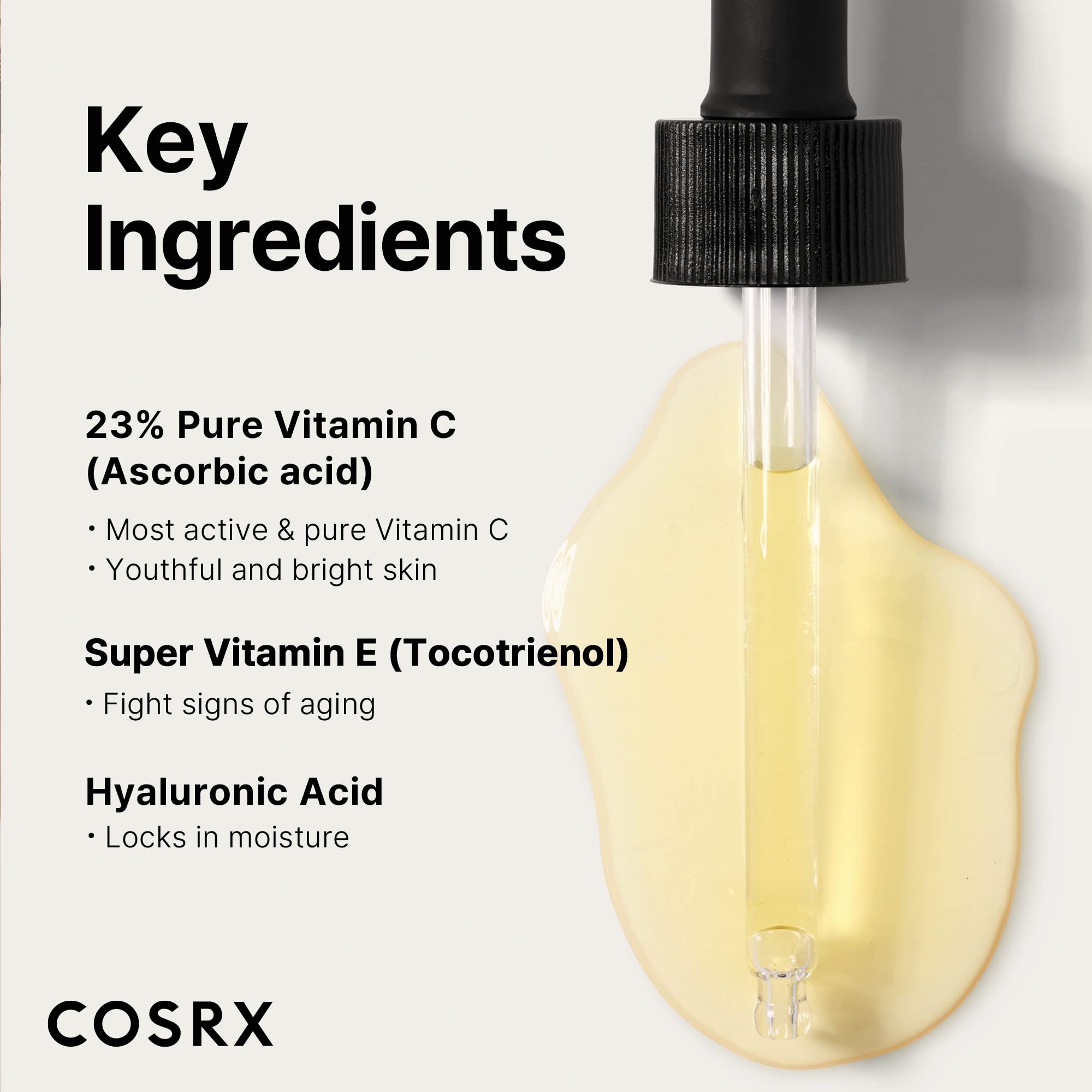 COSRX Vitamin E and hyaluronic acid combo delivers moisture to skin