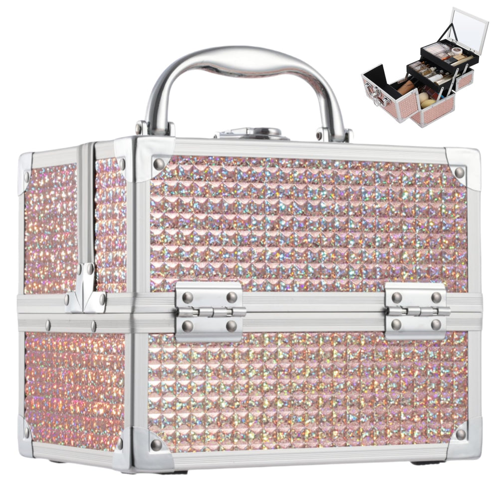 Costravio makeup box with mirror for easy on the go grooming