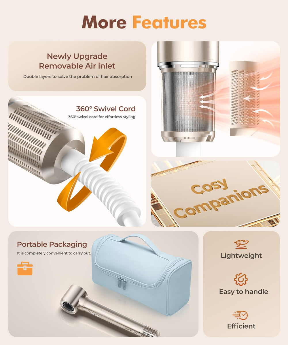Cosy Companions 6-in-1 gold finish lightweight and compact travel companion