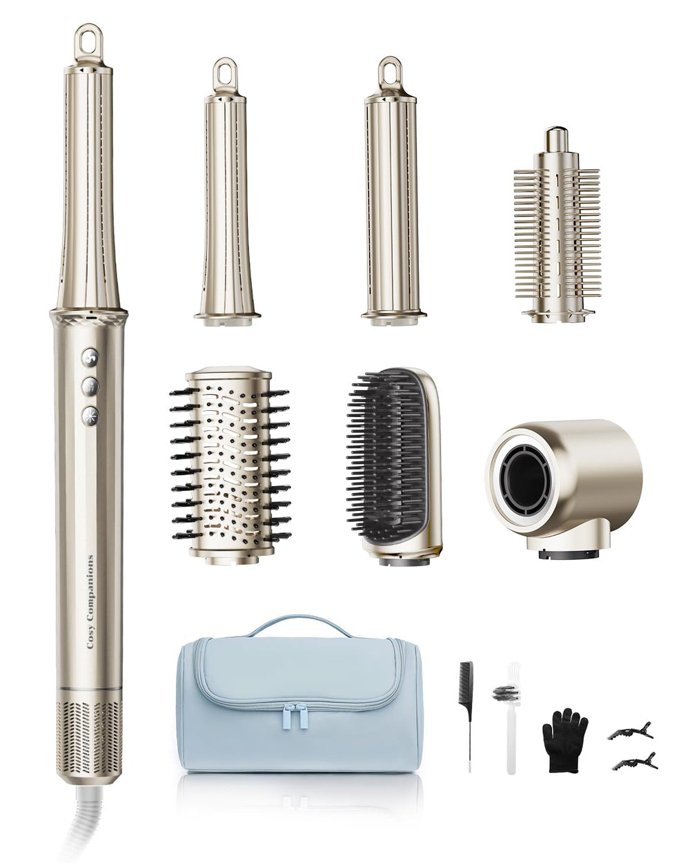 Cosy Companions 6-in-1 hair dryer brush front view for fast, versatile styling