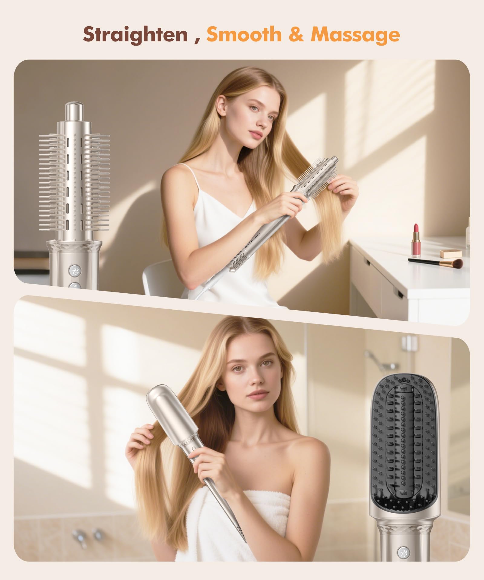 Cosy Companions 6-in-1 precise heat control for soft to thick hair types