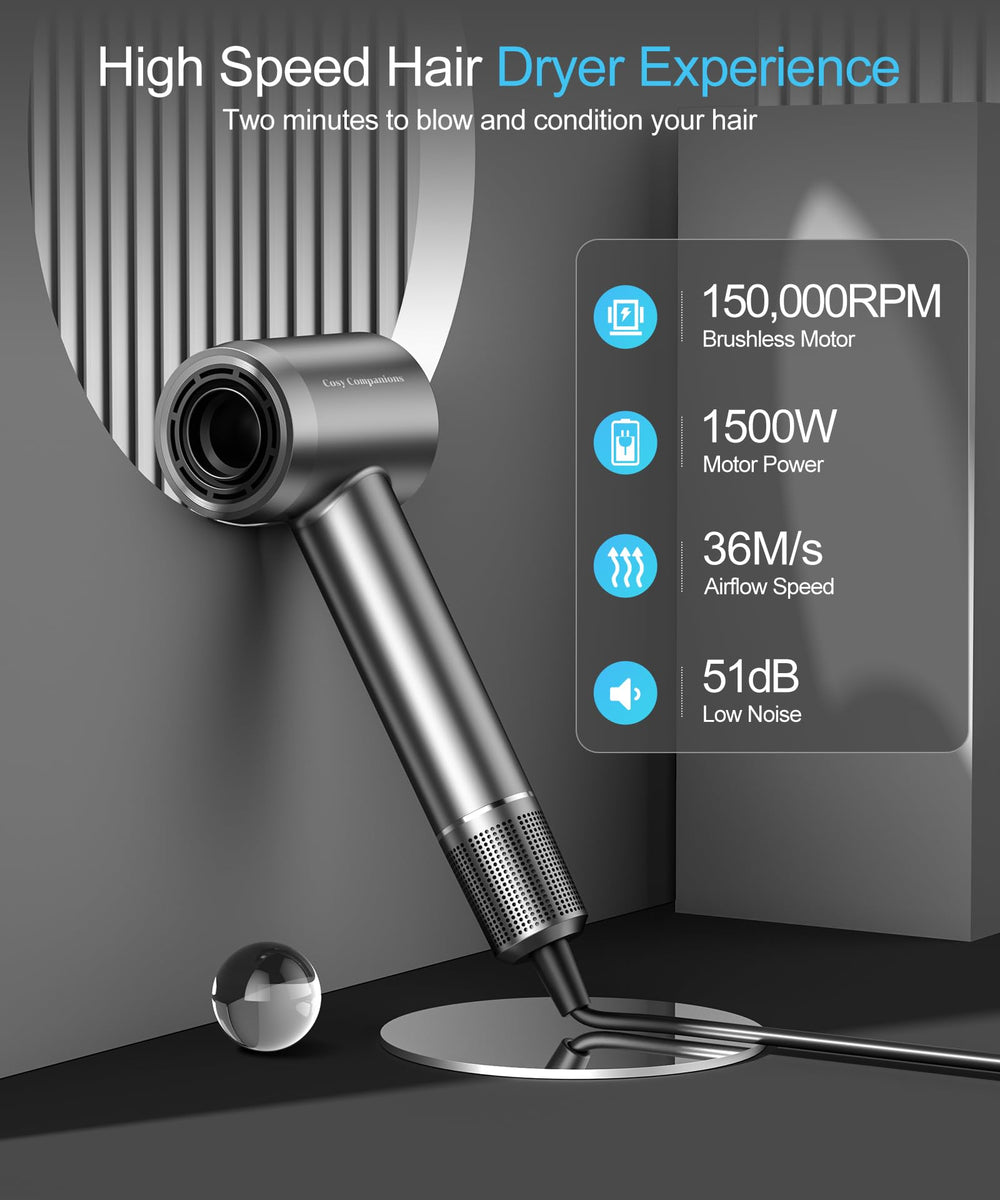Cosy Companions hair dryer includes a safety plug for maximum protection.