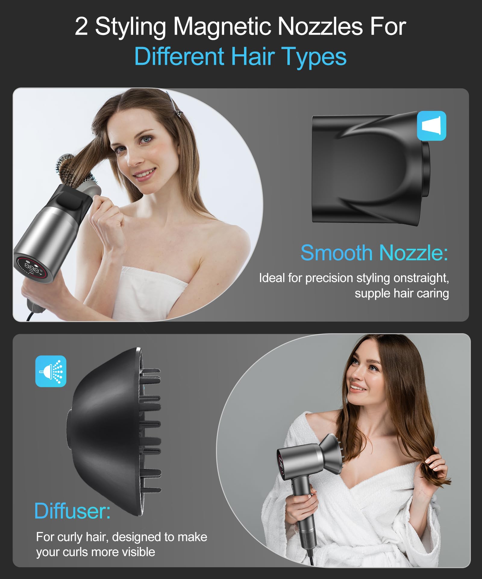 Cosy Companions hair dryer demonstrating its travel-friendly features.