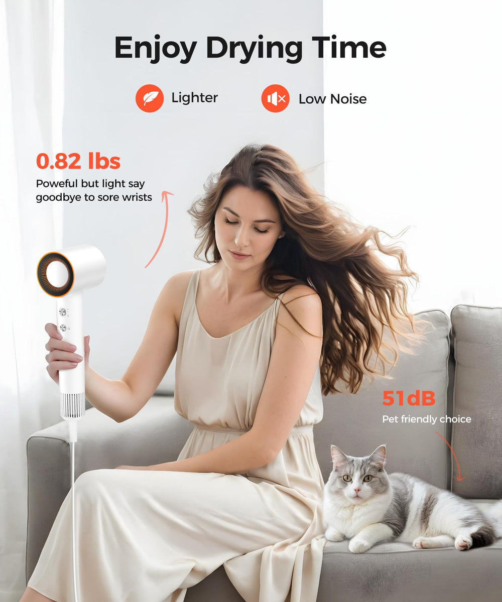 Cosy Companions hair dryer designed for travel and salon use in various settings.