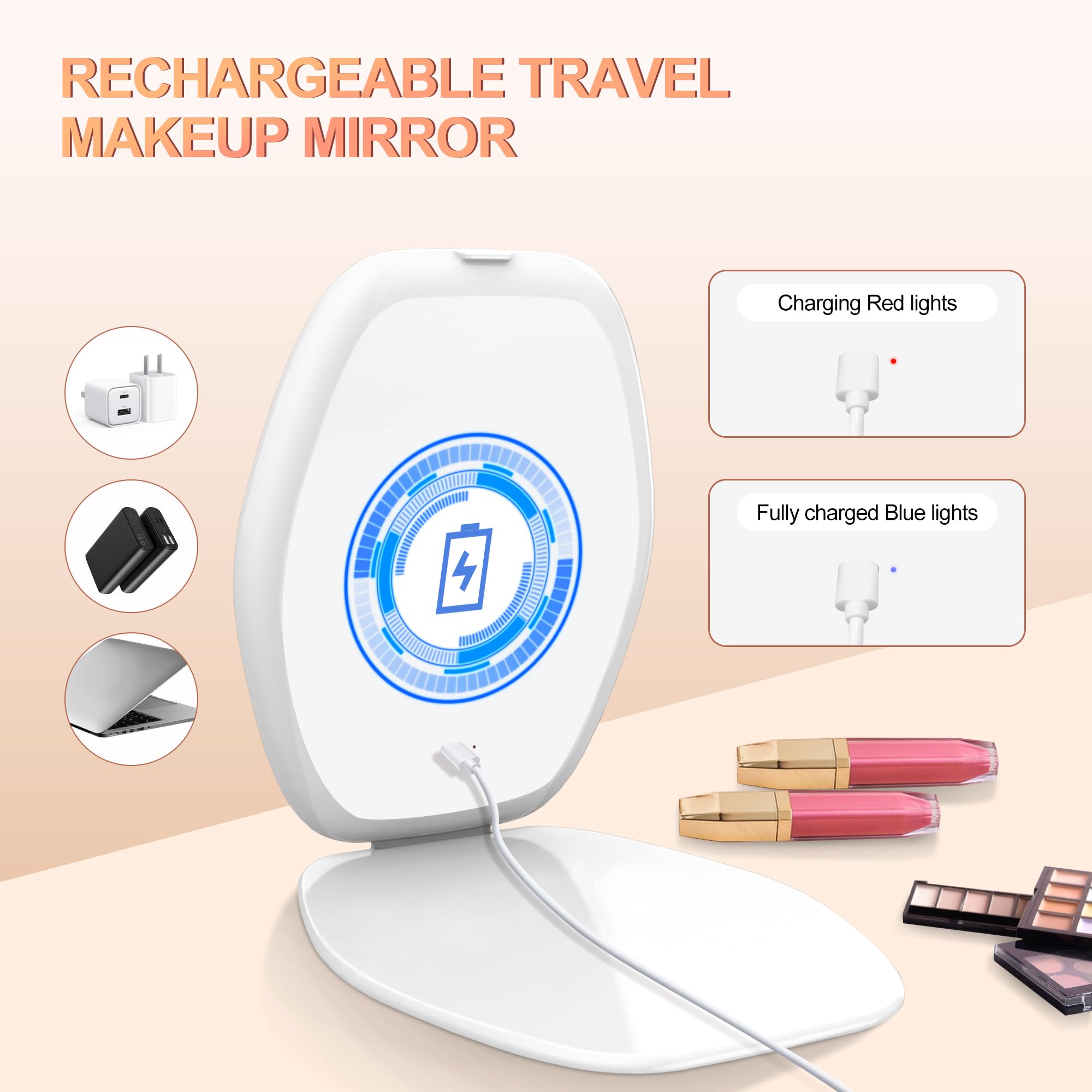COSYGLOW vanity mirror elegantly positioned on a desk for home use.