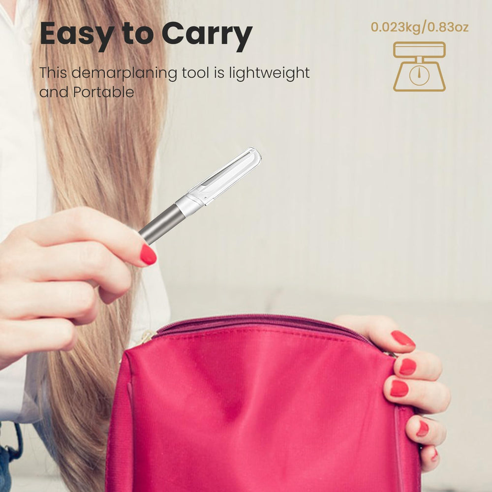 Cosylife tool close-up shows a sharp edge ready for dermaplaning.