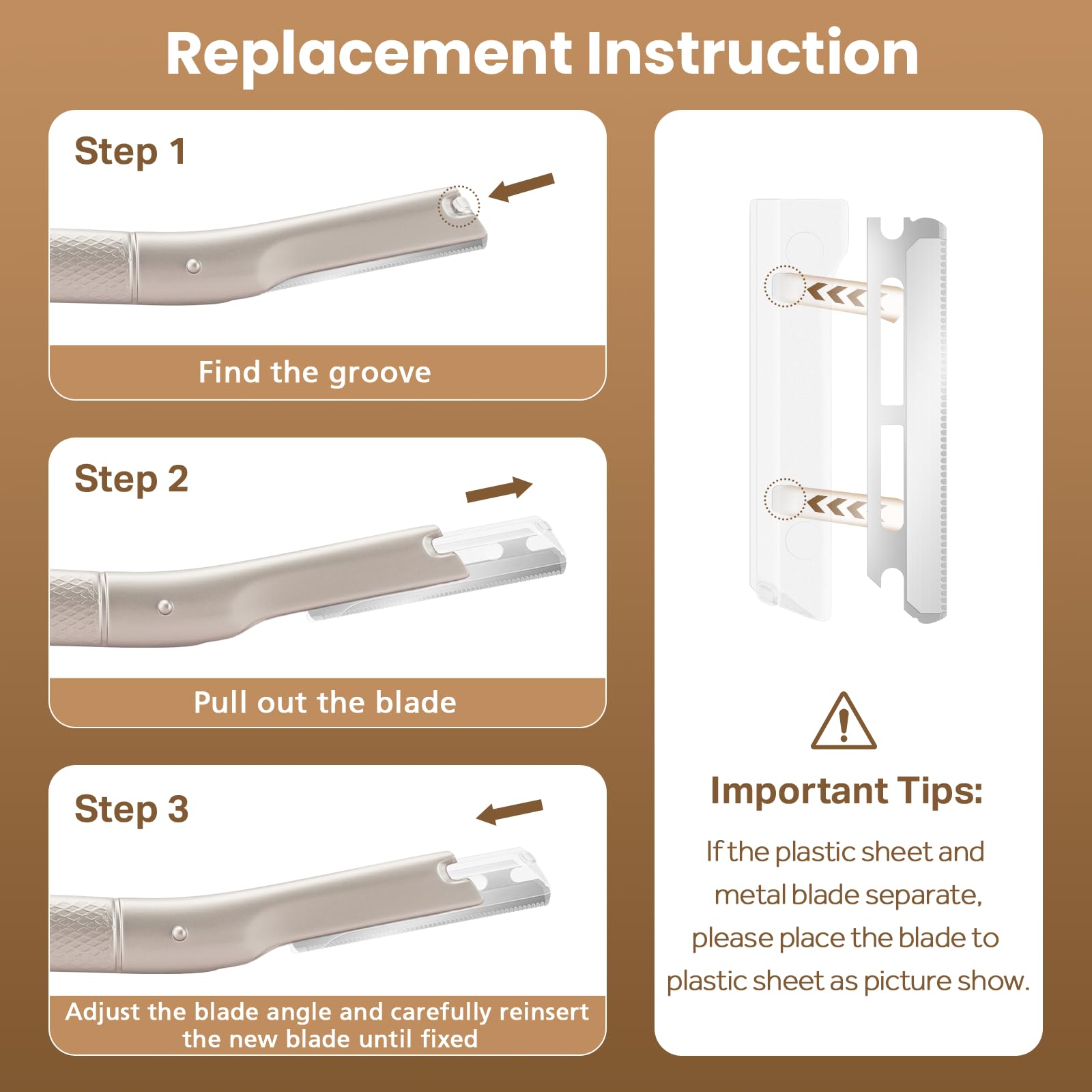 COSYLIFE eyebrow razor in use on the face demonstrates gentle removal and smoothing