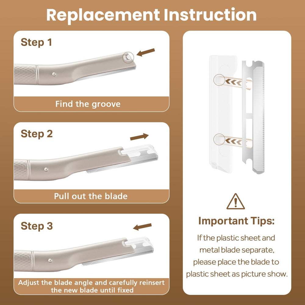 COSYLIFE eyebrow razor in use on the face demonstrates gentle removal and smoothing