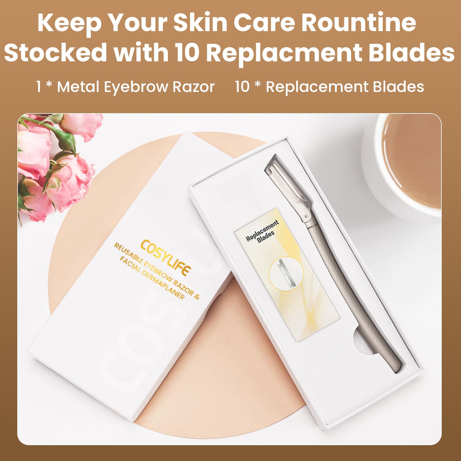 COSYLIFE post-use skin appears soft and radiant after dermaplaning