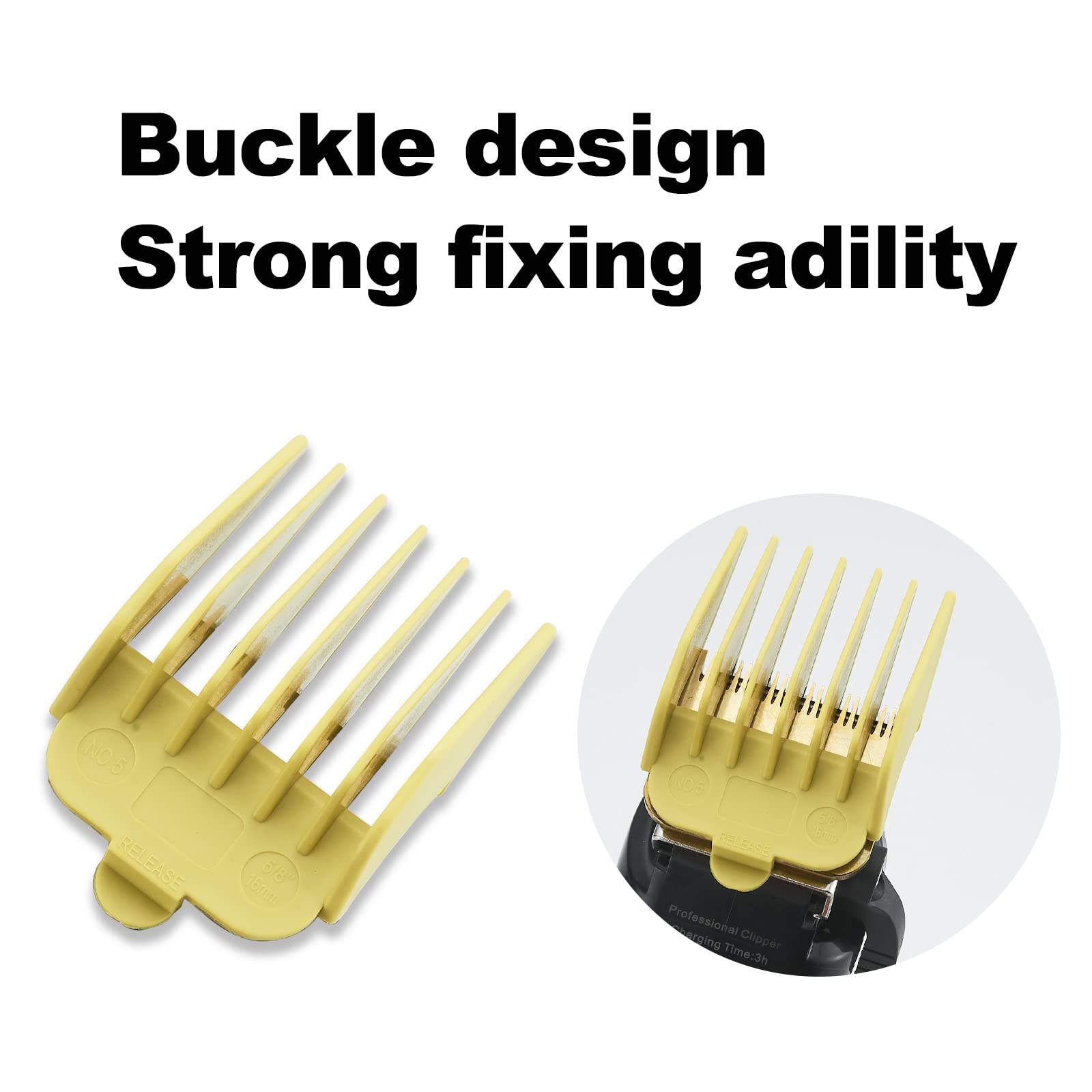 COSYONALL 10-sizes-color-coded guards enable seamless styling from 1/16 to 1 inch.