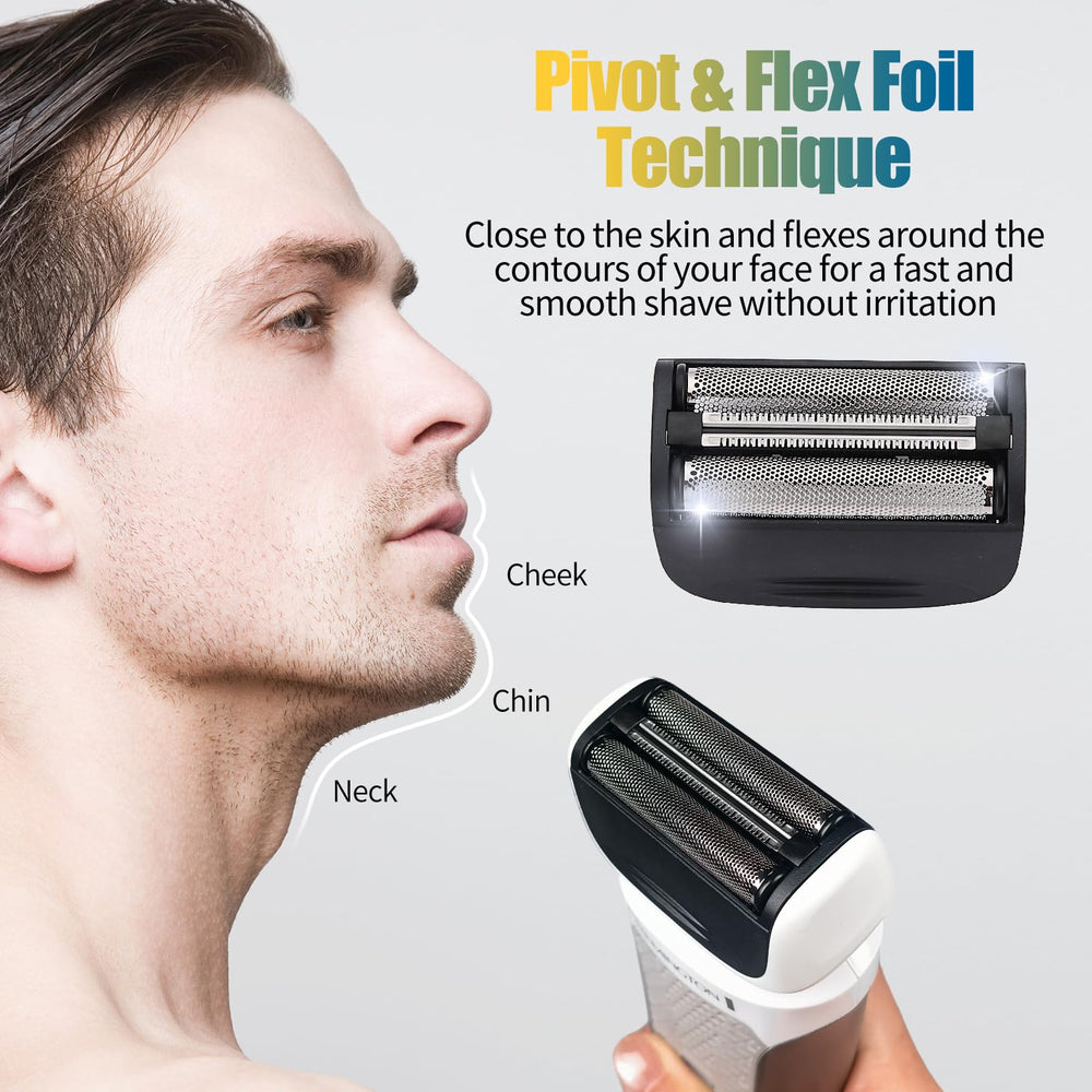 COSYONALL bump-prevent technology visible on foil for smooth shaves