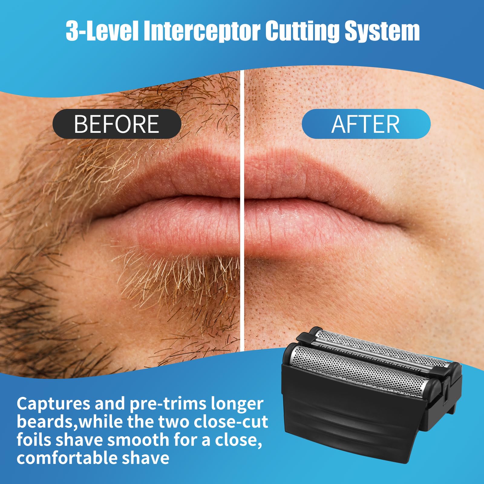 COSYONALL close-cut application for steady, close shaves