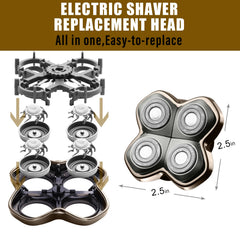 COSYONALL Shaver PRO 4 Head closeup stainless steel blades deliver a durable edge.
