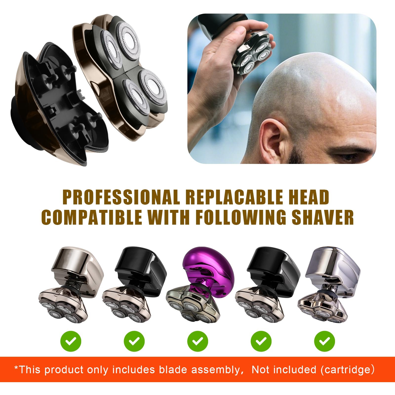 COSYONALL Shaver PRO 4 Head easy installation for quick blade swaps.
