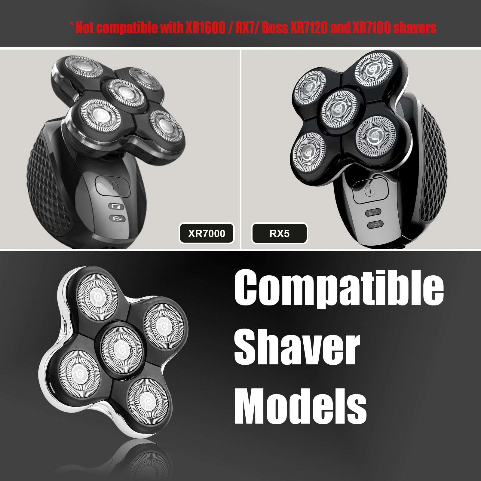 COSYONALL XR7000 Balder Pro replacement head assembly with multi-track blades for efficiency.