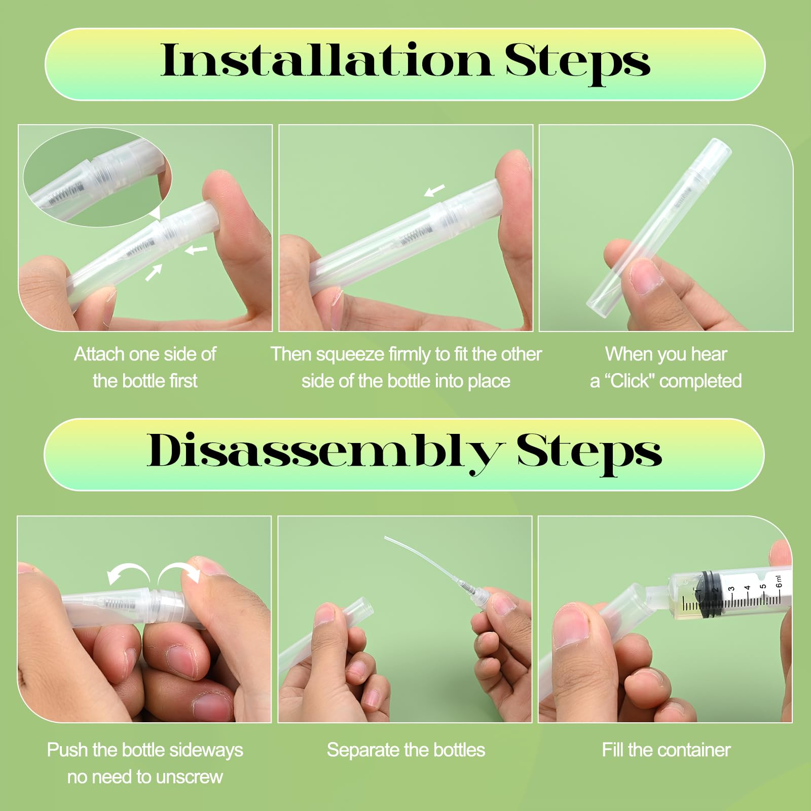 Cotchen includes droppers pumps funnels and extractor for mess-free filling