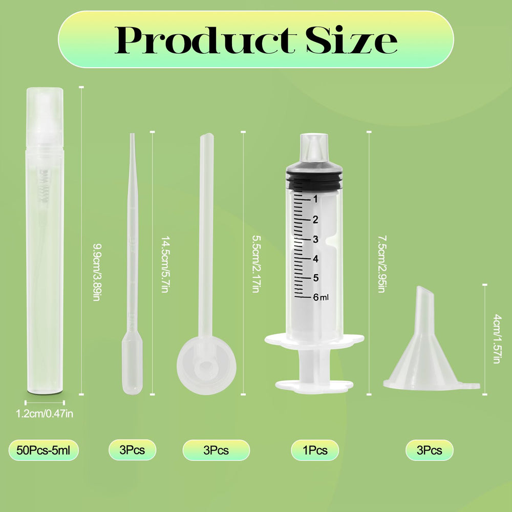 Cotchen mini spray bottle 5ml transparent body shows liquid for easy refills