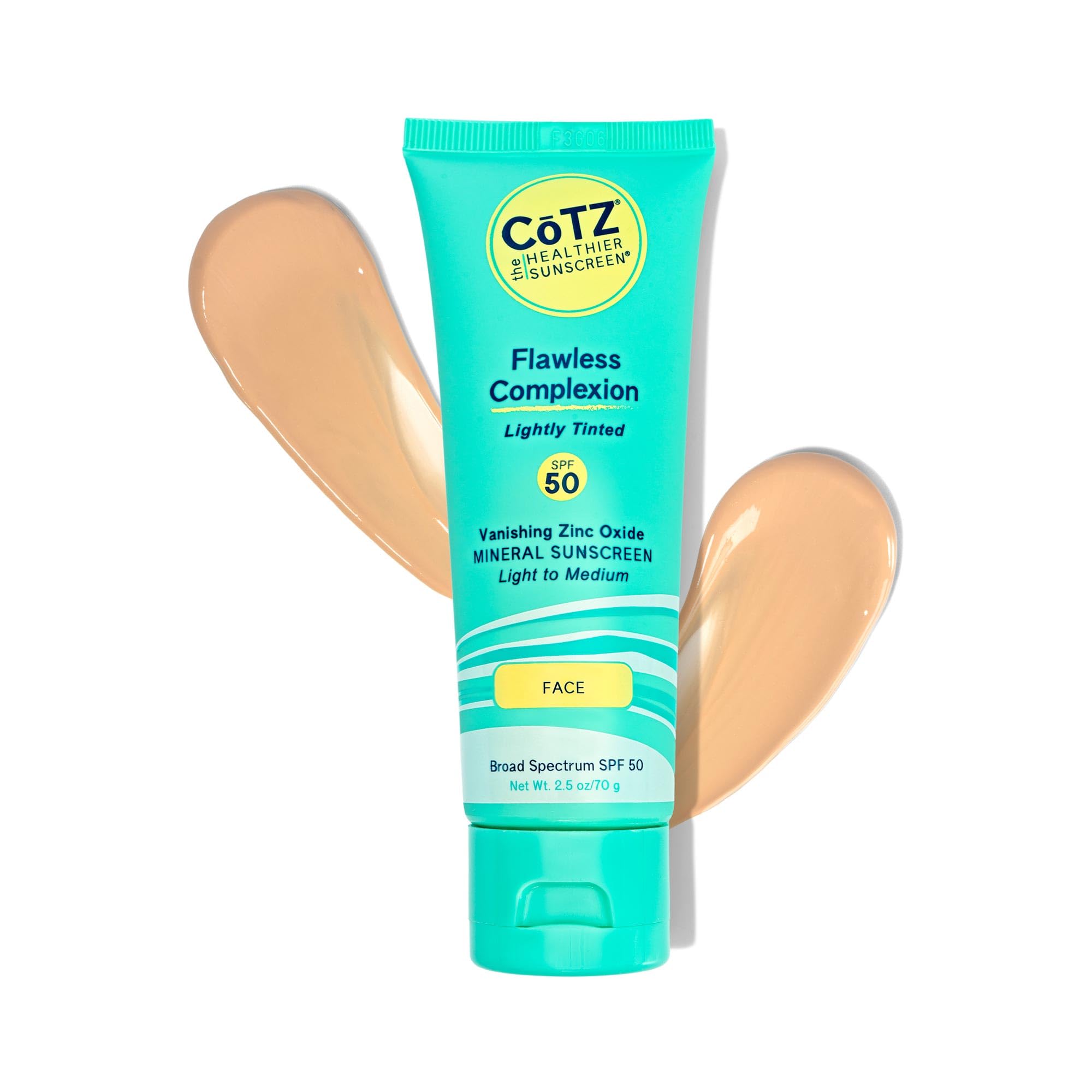 CoTZ broad-spectrum SPF50 packaging communicates sensitive-skin friendly protection.