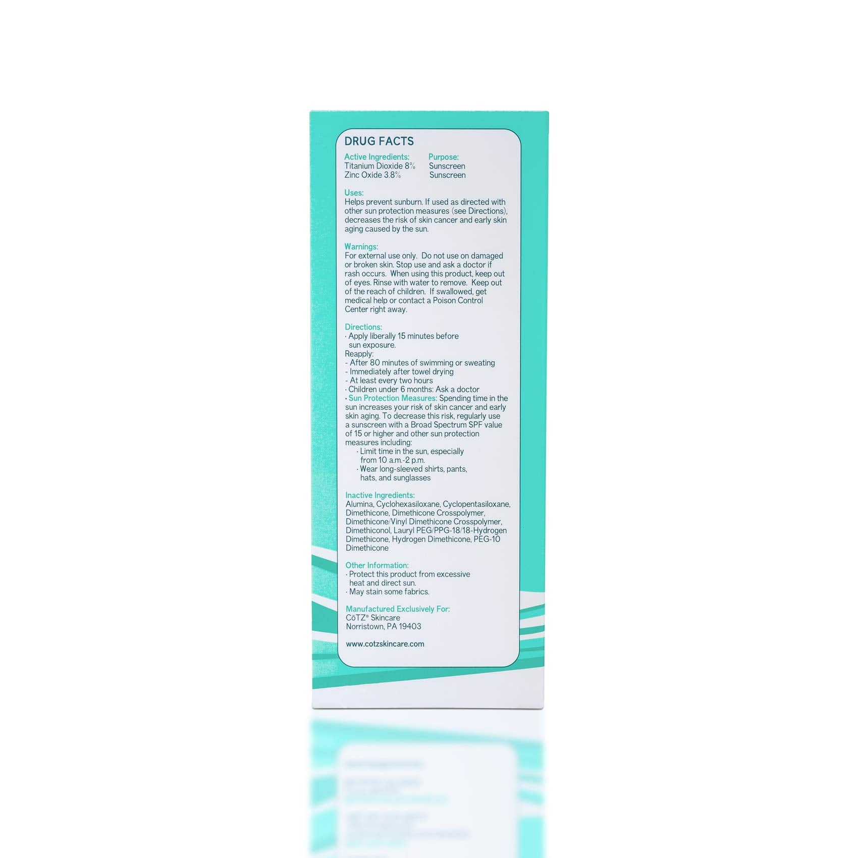 CoTZ Face Prime & Protect lightweight formula feels breathable on skin.
