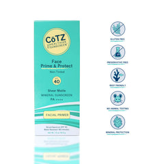 CoTZ Face Prime & Protect silky texture close-up suggests a smooth skin prep.