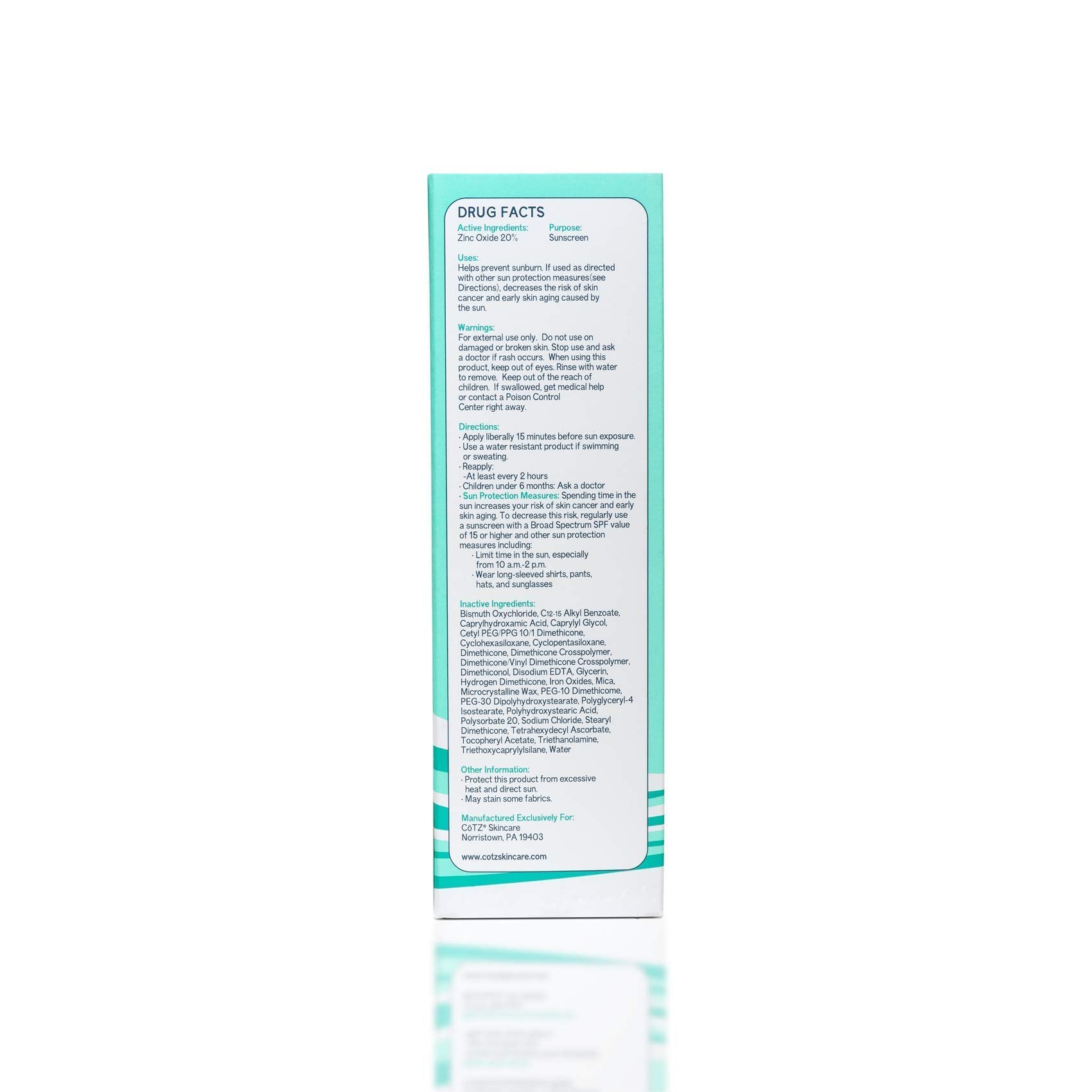 CoTZ sunscreen swatch on arm shows invisible protection without heaviness.