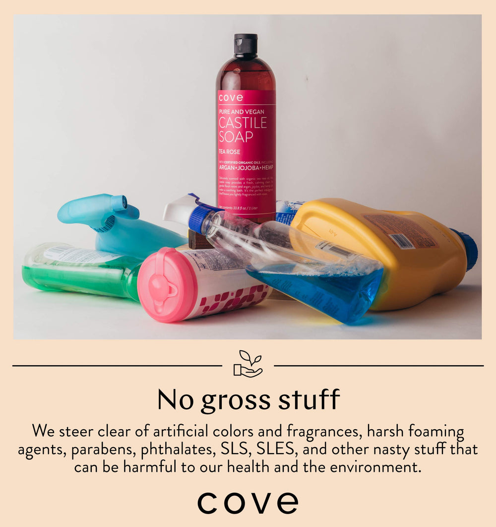 Cove Castile Soap Unscented close-up emphasizes high-quality plant oils.
