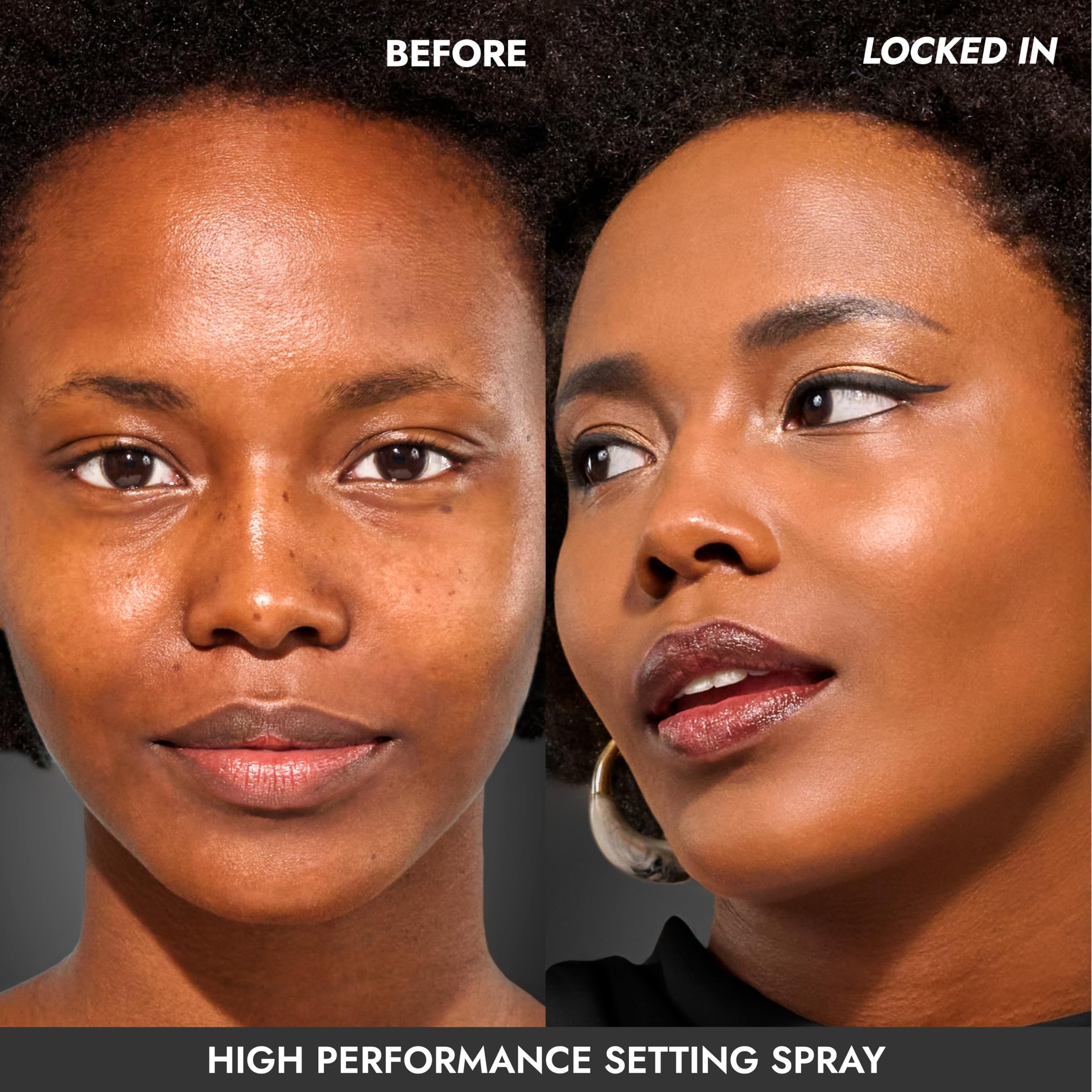 Cover FX high-performance mist application shows lightweight, even coverage.