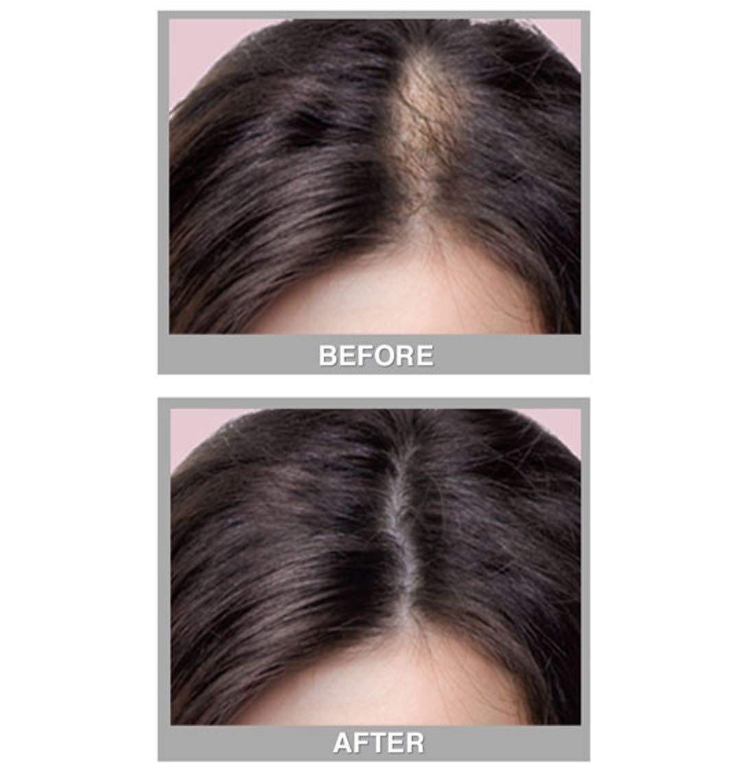 Cover Your Gray Fill In Powder dark brown shade swatch blends naturally with hair.