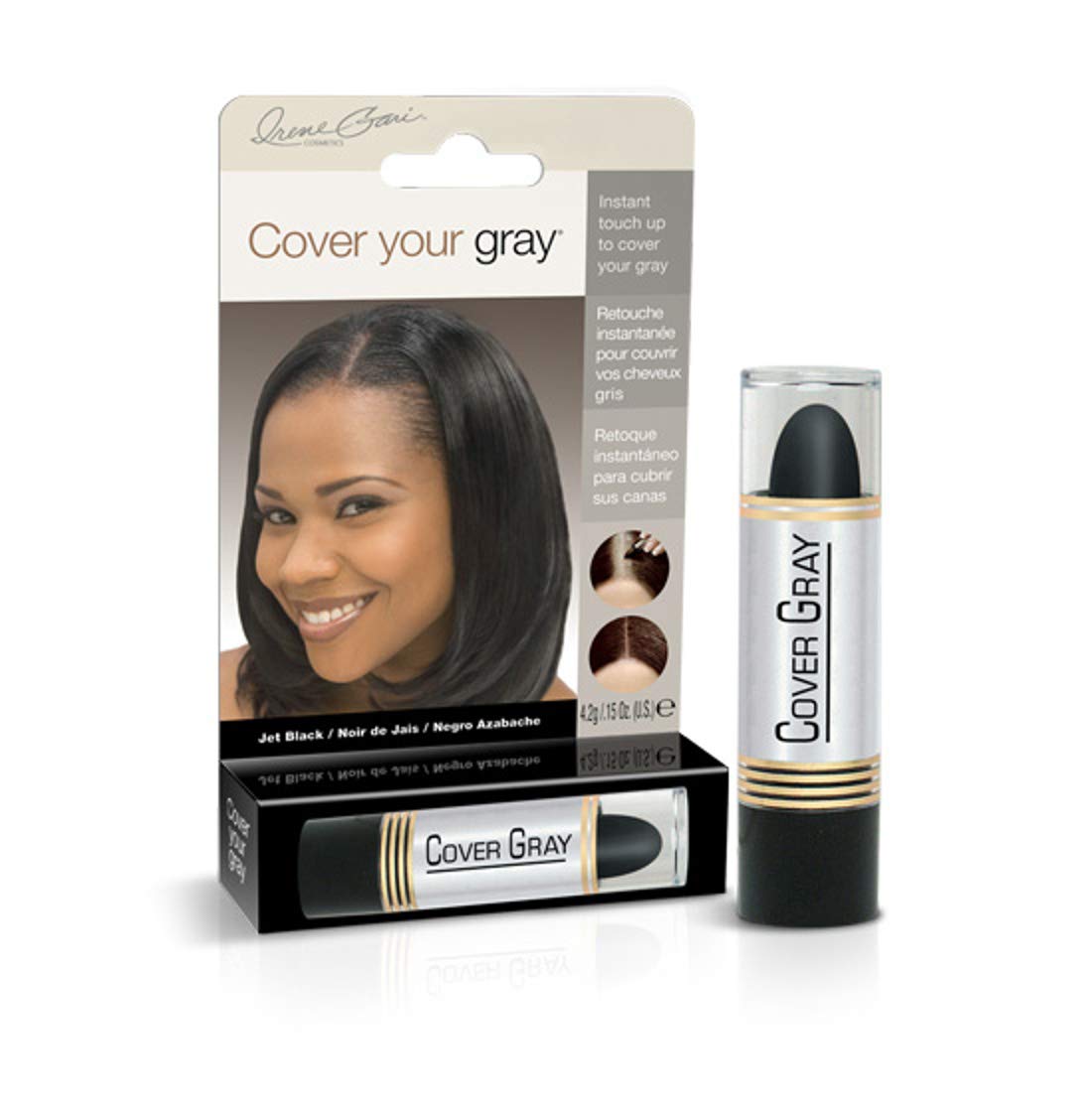 Cover Your Gray Jet Black stick packaging for quick root concealment on the go