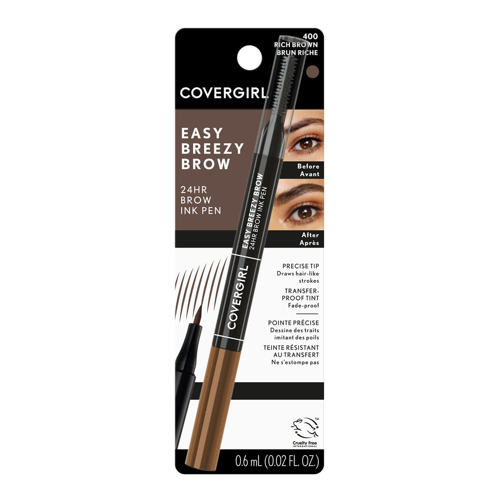 COVERGIRL 24HR brow tint remains water-resistant and color-true all day.
