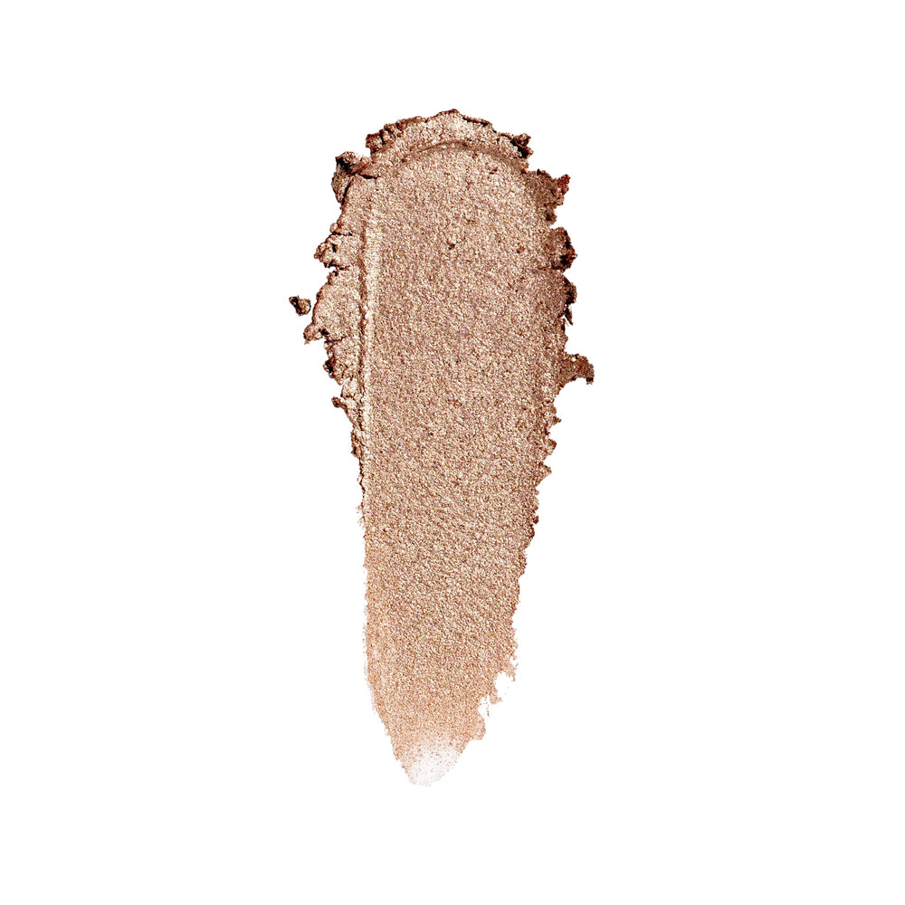 CoverGirl Clean Eye Color Gold Dusk application swatch demonstrates buildable shimmer for versatile looks.